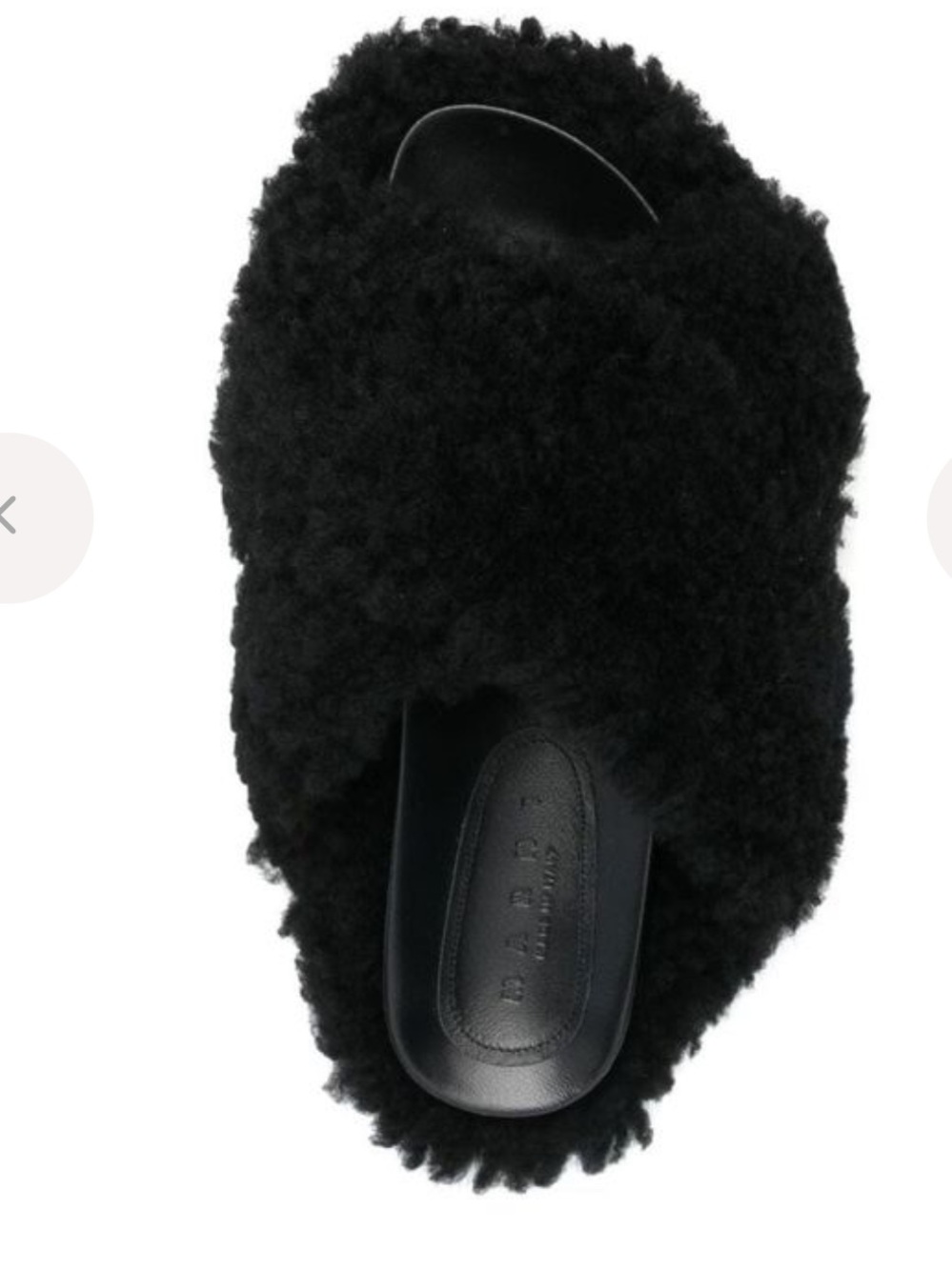 Marni Fussbett Shearling Crisscross Sandals